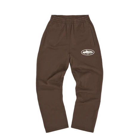 ISLAND PUFF PRINT OPEN HEM PANT [BROWN]