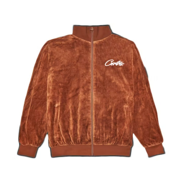 Corteiz All starz VVS Velour Jacket – Brown