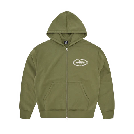 SUPERIOR ROYALE ZIP HOODIE [OLIVE]