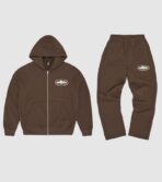 Island Puff Print Tracksuit Brown